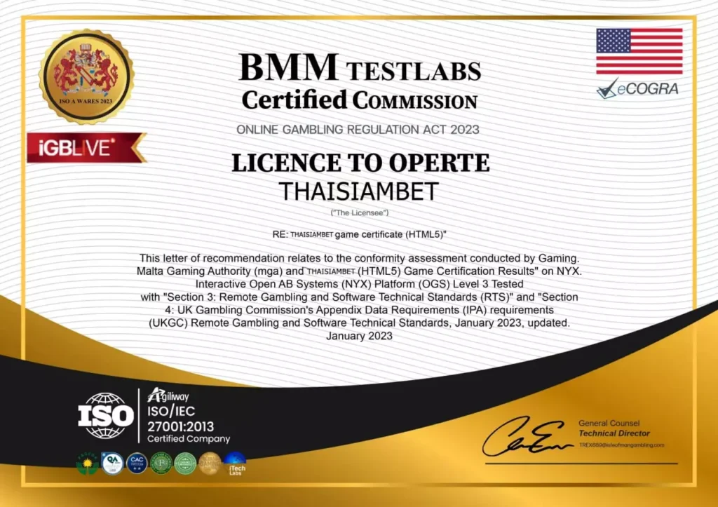 Licenses & Certifications-thaisiambet-2